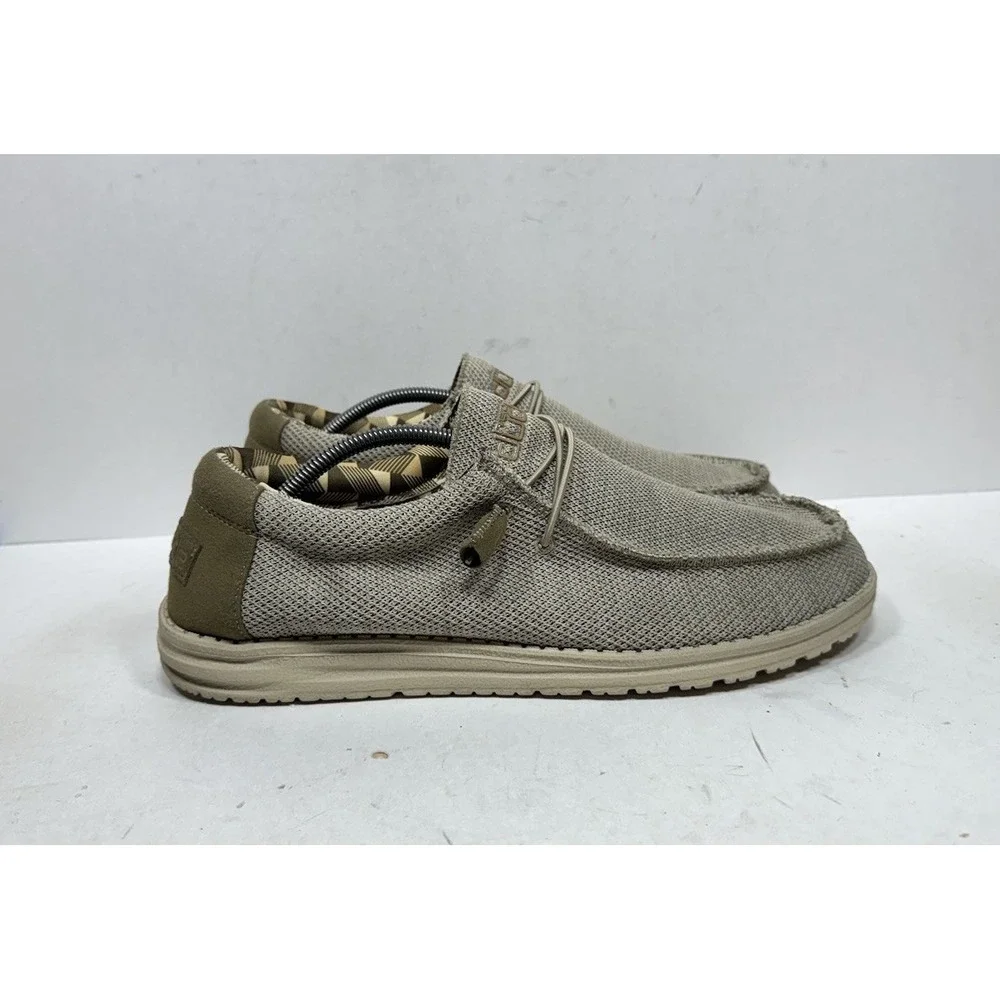 Hey Dude Wally Sox Beige Shoes Men's Size 13 Slip On Casual